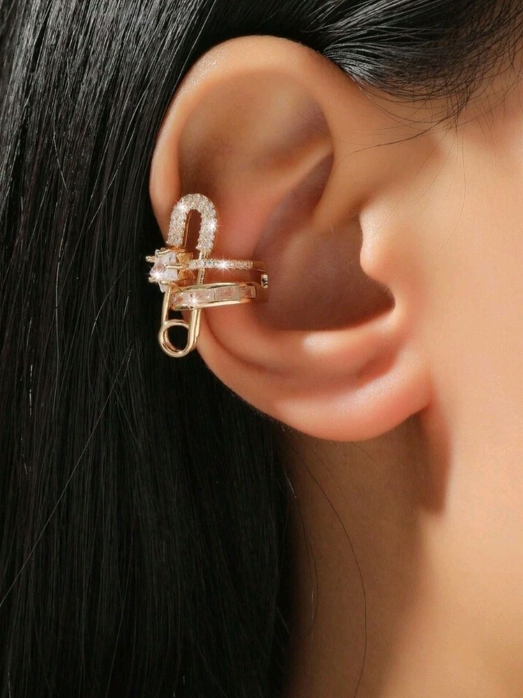 14k Gold No-Piercing Ear Cuff Wrap Birthday Gift for Women