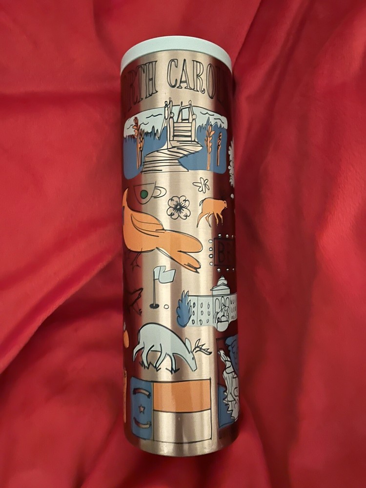 Starbucks 2021 Been There North Carolina Stainless Steel 16oz Slim Tumbler