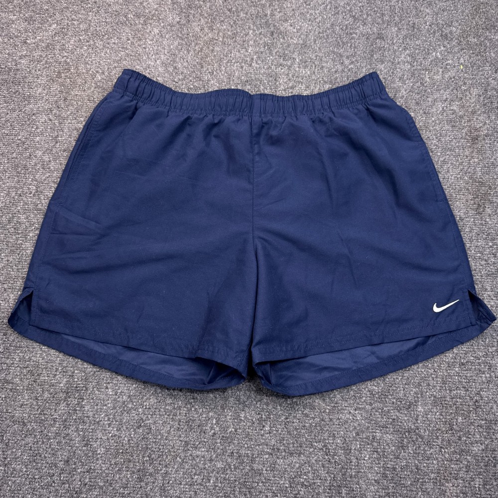 Nike Vintage Fit Running Shorts Mens Size Large Navy Blue Gym Athleisure Active