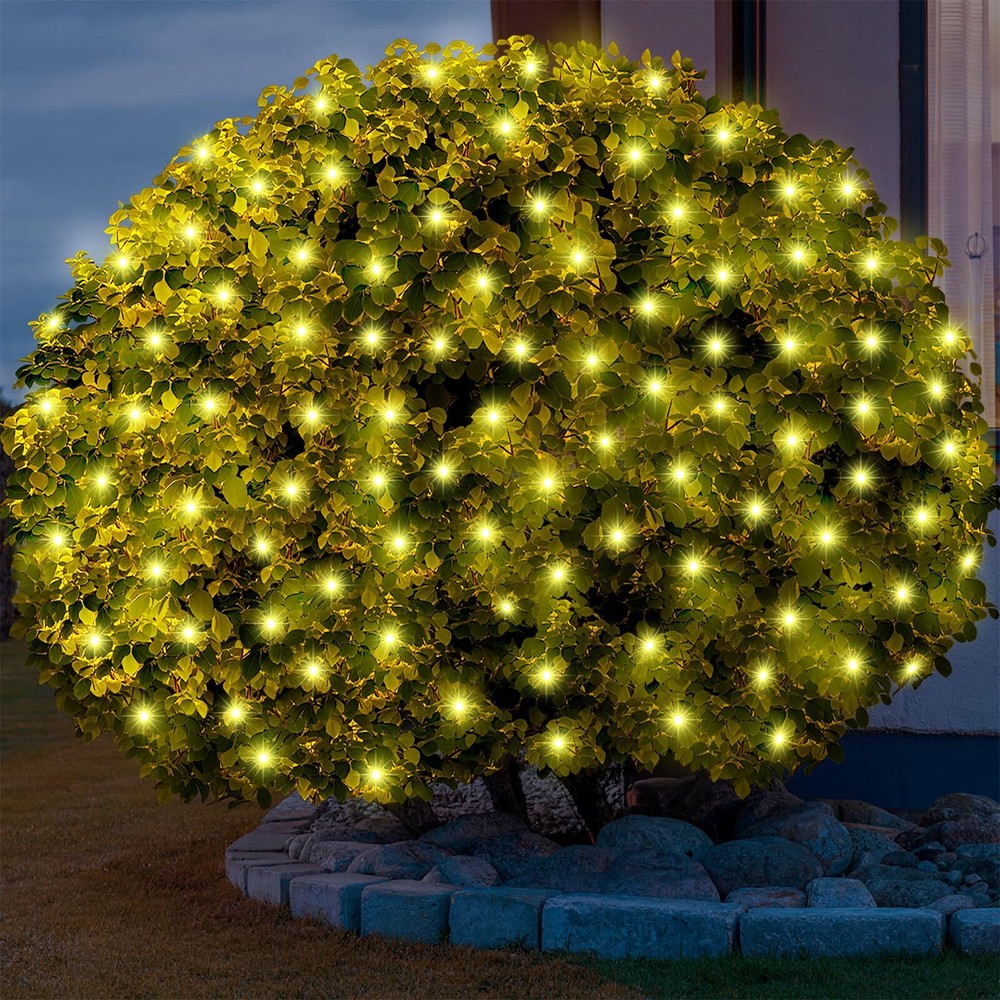 6Ftx4Ft LED Christmas Net Lights Green Wire,Connectable UL Certified Waterpto...