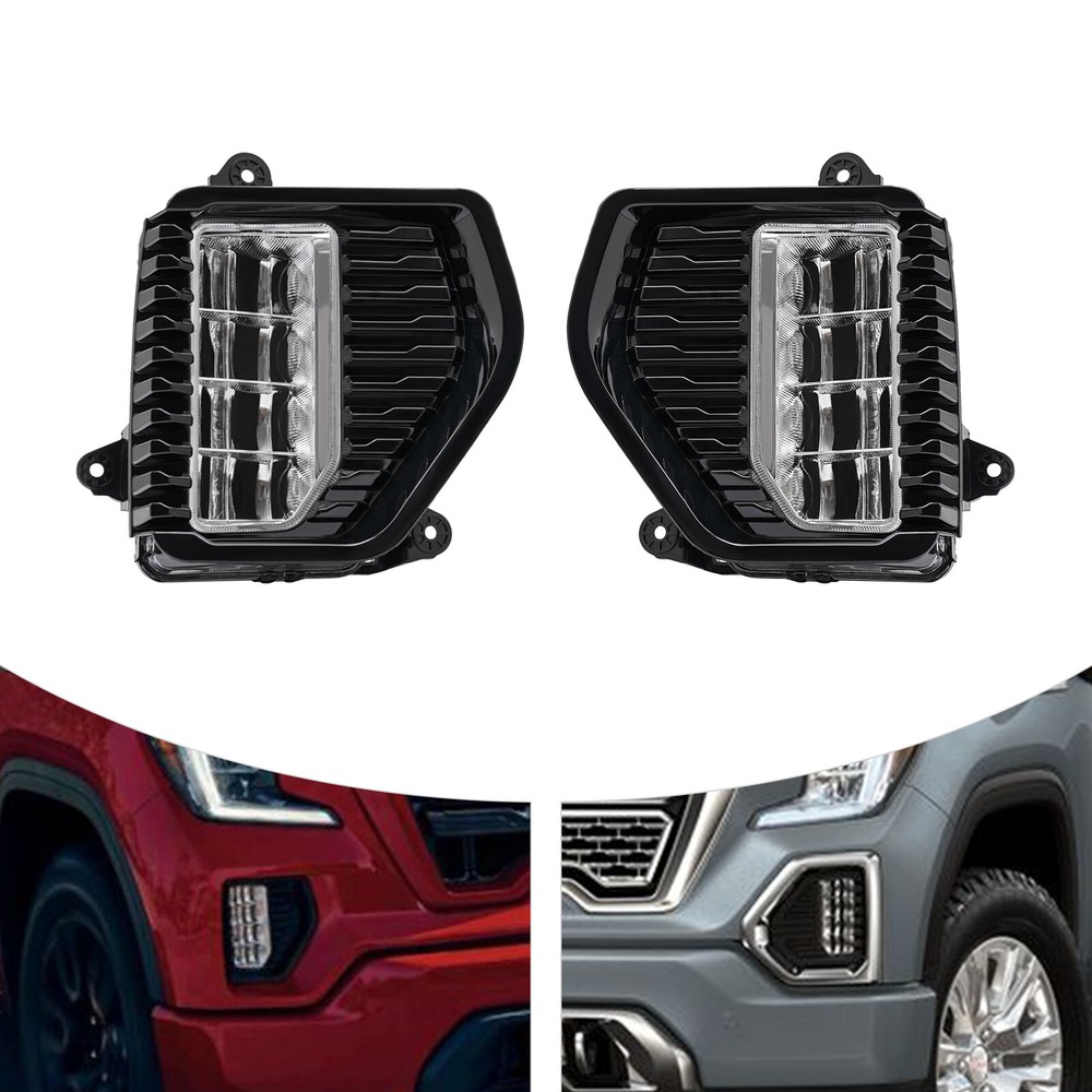 LED Fog Lights Left+Right Fog Lights Fog Light Set For 2019-2021 GMC Sierra 1500