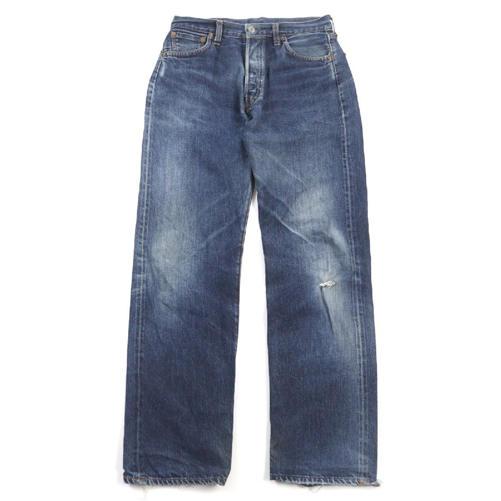 Levi'S Vintage 501Xx 90S Big E Button Back 555 Valencia Factory Patch Remains De