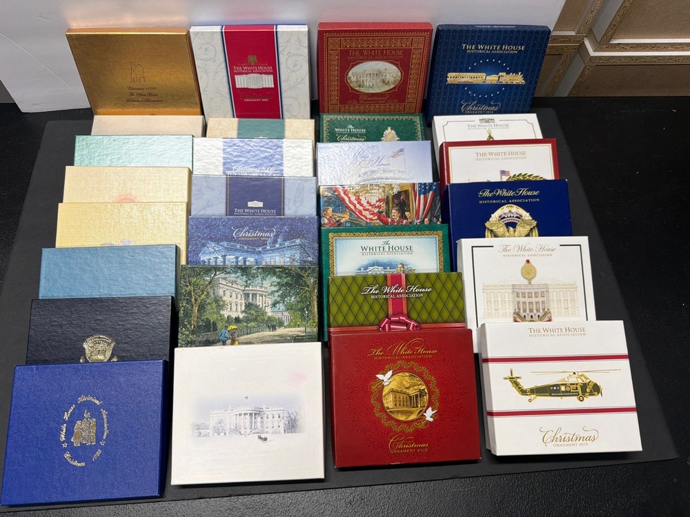 White House Historical Association Ornaments Lot 1988 - 2019