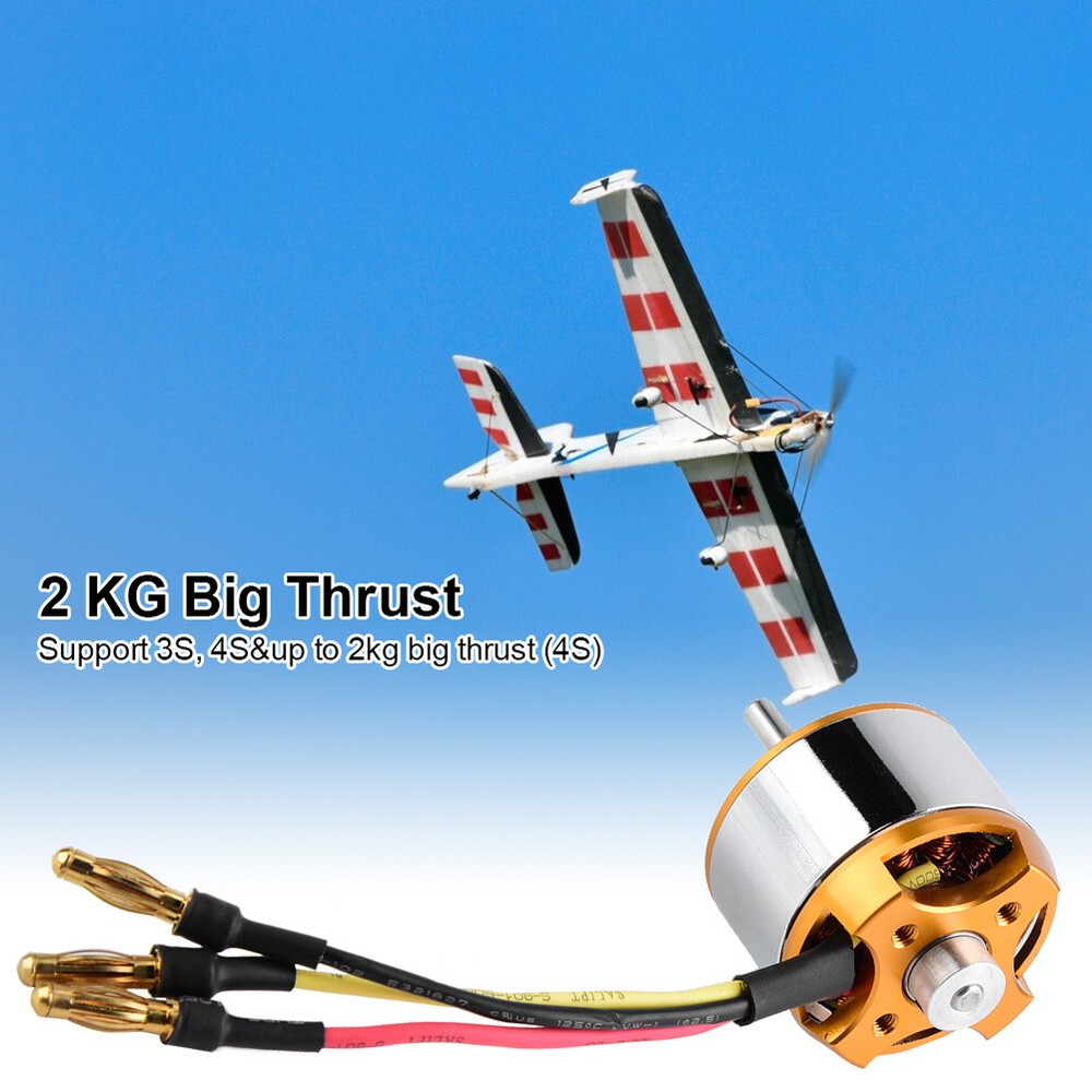 Brushless Motor 2814 1000KV 2kg Thrust 3-4S Motor For Fixed Wing RC HA GD