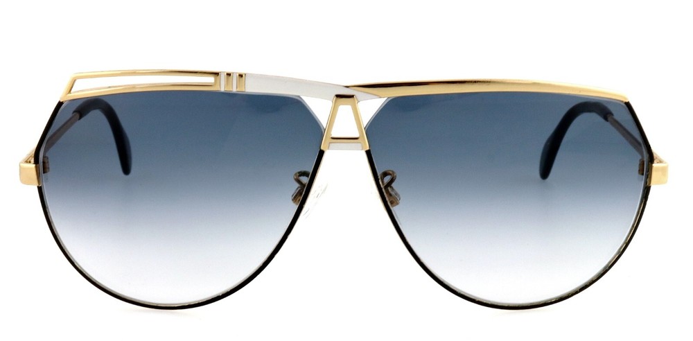 Vintage CAZAL mod 954 360 68mm Gold Black Aviator Sunglasses Germany Excellent!