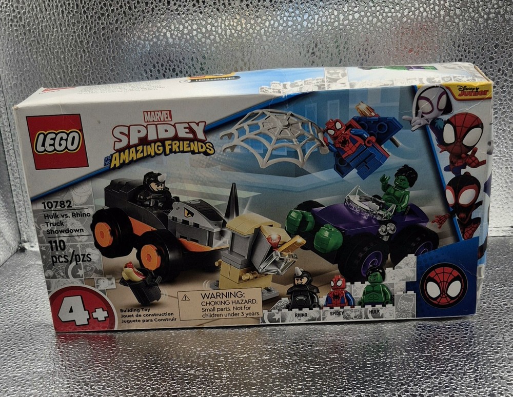 NEW Lego Marvel Spidey Amazing Friends Hulk vs Rhino Truck Showdown Set #10782