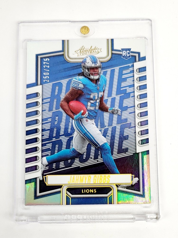 MINT #/ED SILVER SPECTRUM ROOKIE Jahmyr Gibbs 2023 Absolute #108 DETROIT LIONS