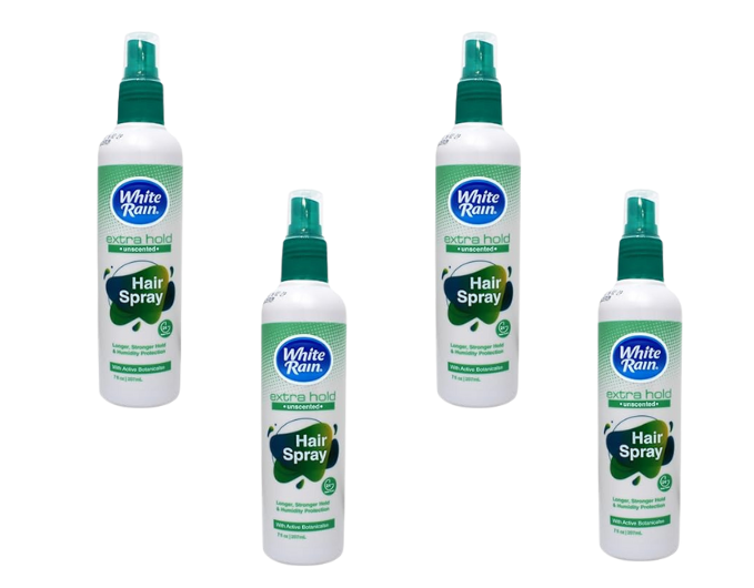 White Rain Hair Spray Extra Hold Unscented 7oz. Pack of 4