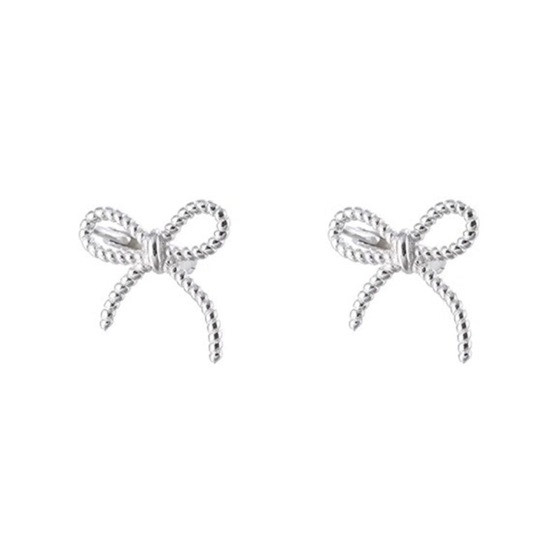 Bowknot Earrings Fashionable Stud Adornment Jewelry for Women
