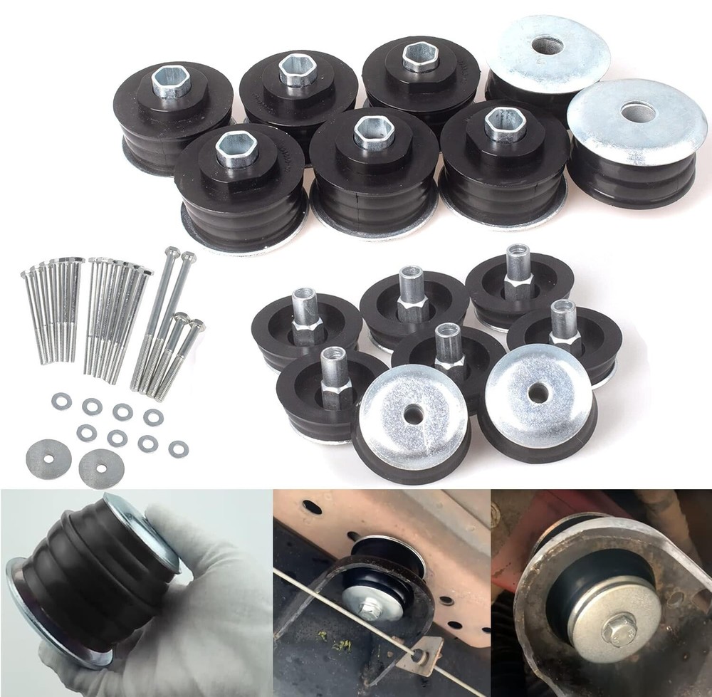 Body Cab Mount Bushing Kit For 08-16 Ford F250 F350 Super Duty 2WD 4WD KF04060BK