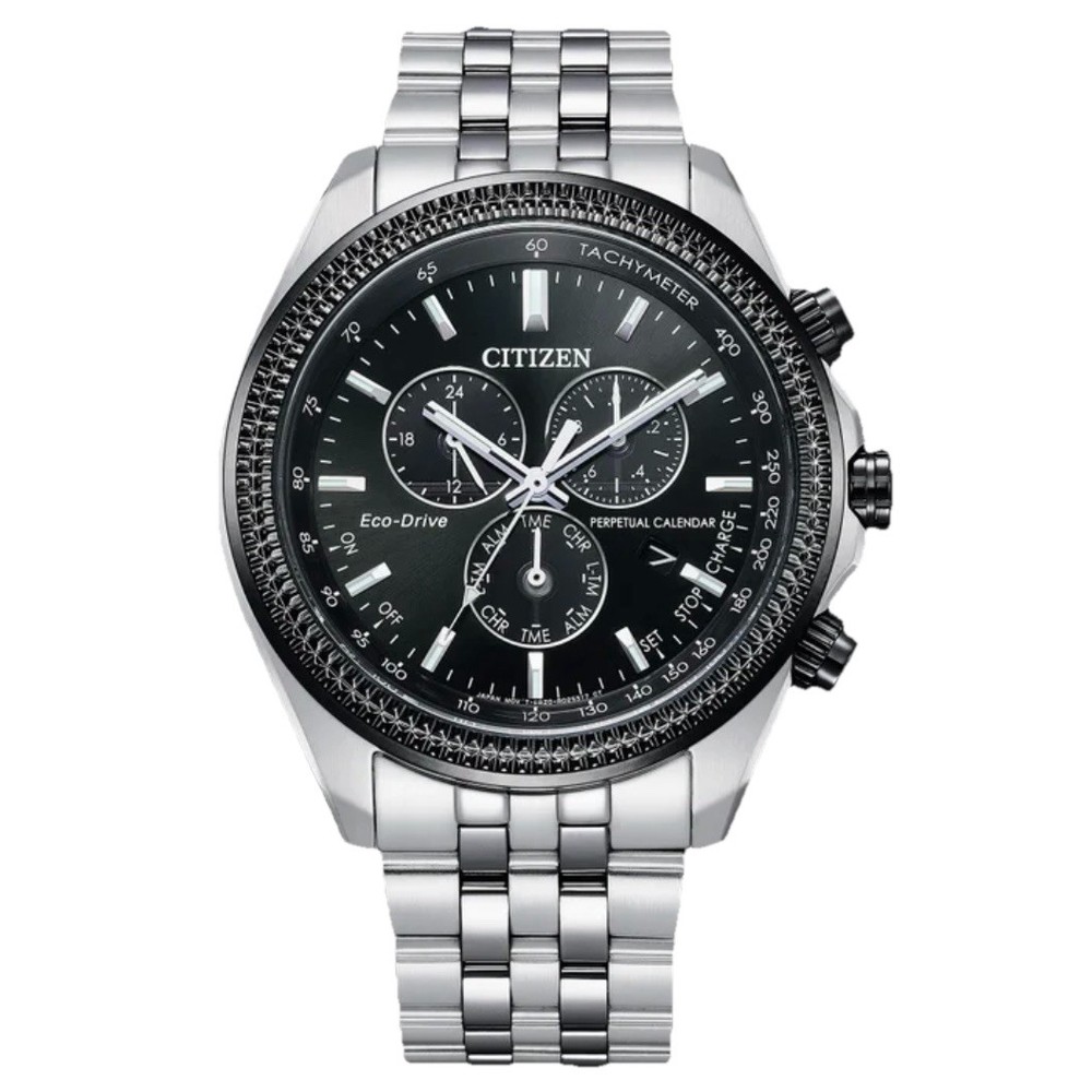 Citizen Eco-Drive Perpetual Chronograph Stainless Steel Quartz Men's 44mm Watch