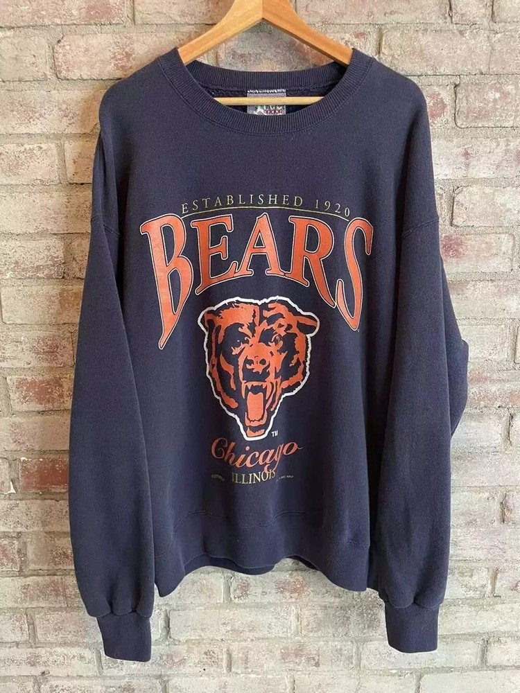 NFL Vintage 1995 Chicago Bears Navy Sweatshirt for Men & Women, Sizes S-5XL