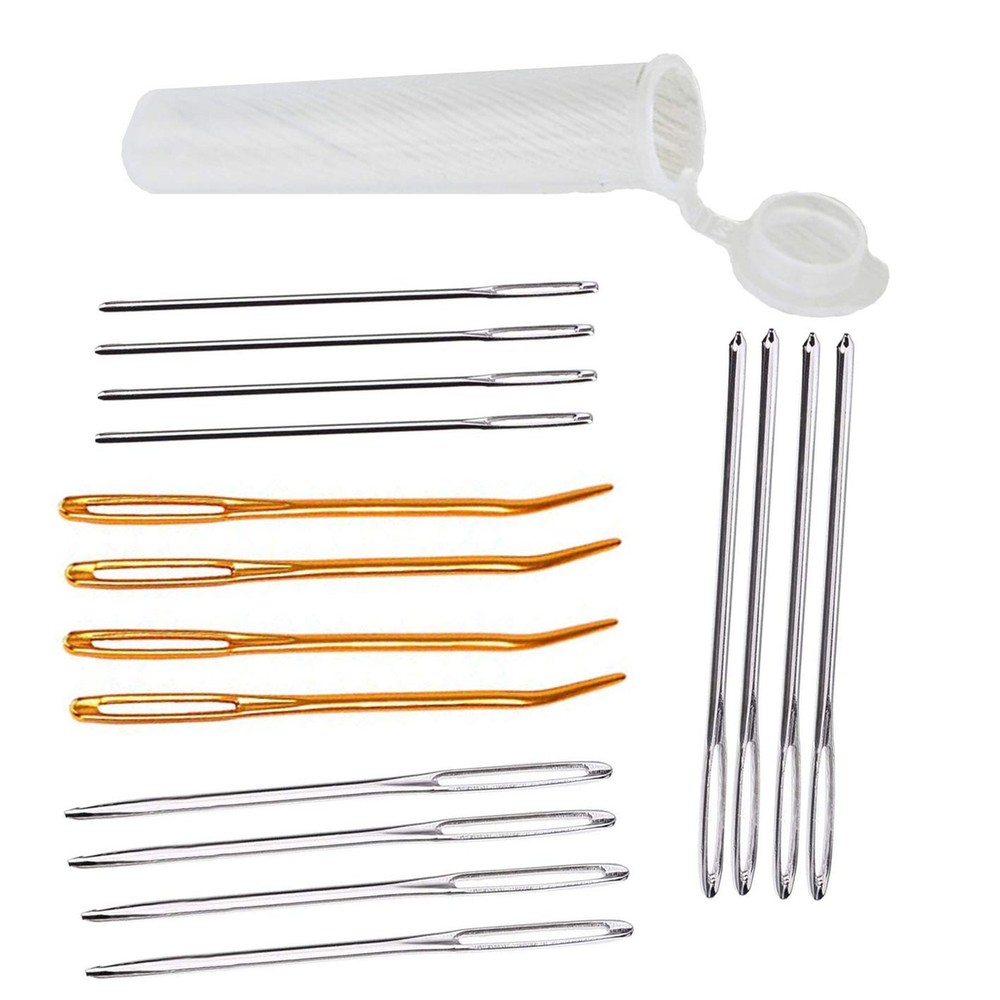 GCIYAEN Large Eye Sewing Knitting Needles Blunt Yarn Needles Leather Needles ...