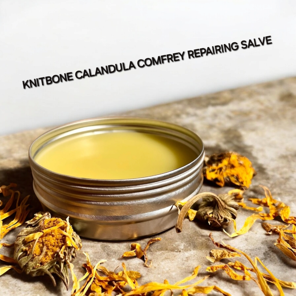 Knitbone Organic Calendula Comfrey Salve sprains bones and more 2 oz