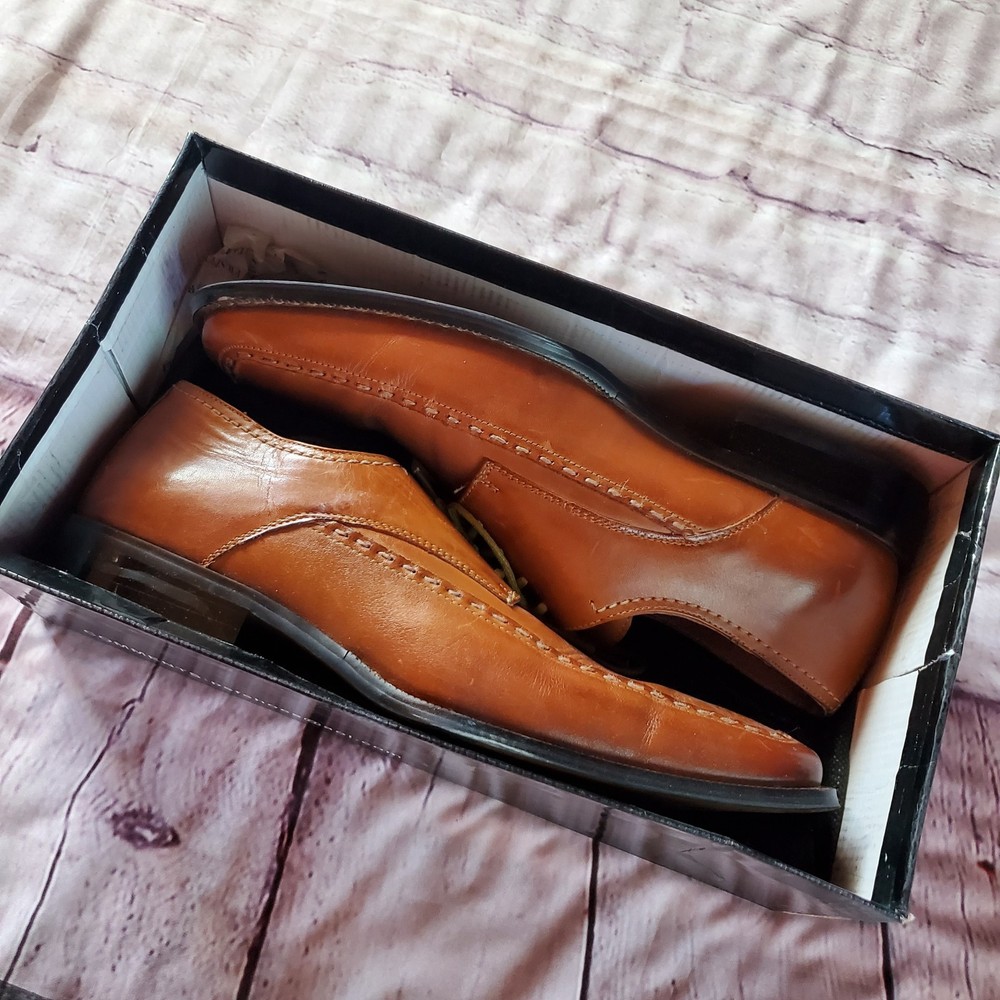 Fratelli Select Brown Oxford Genuine Leather Lace Up Dress Shoes Men Size 12 M