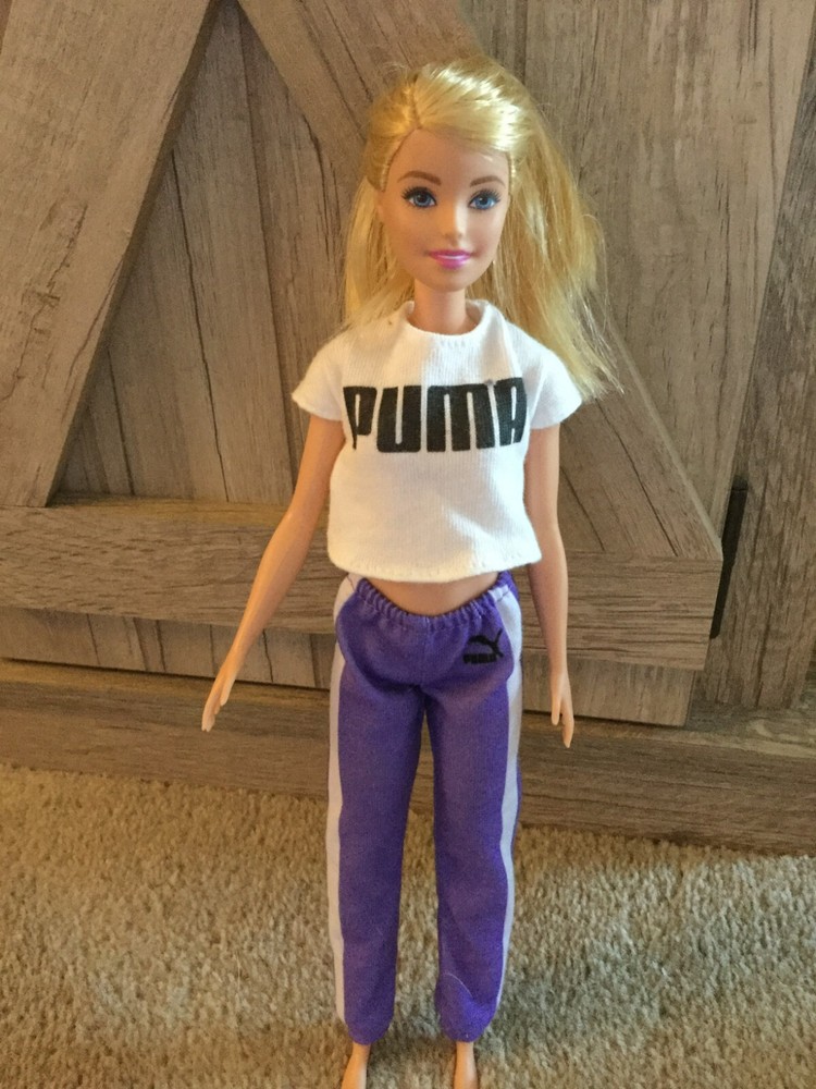 2019 Mattel Barbie Puma Fashion Pack #GHX80 Puma Barbie Doll Outfit Top Pants