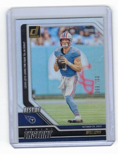 2024 Panini Donruss Instant Holo #3 Will Levis Limited to 100