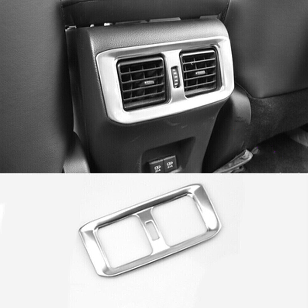 For Toyota RAV4 2020-2023 Silver Titanium Rear Air Outlet Vent Cover Frame Trim