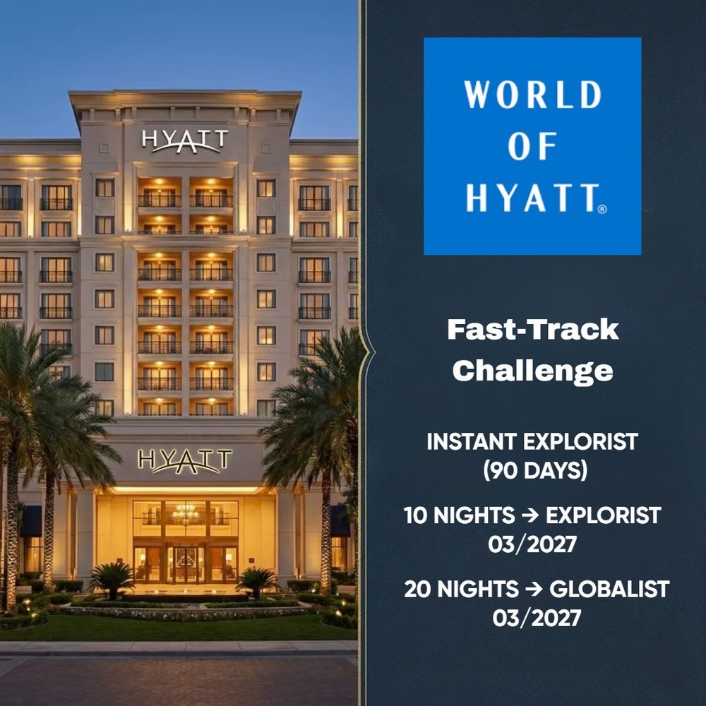 Hyatt Globalist Status – Fast-Track Challenge till 03/2028