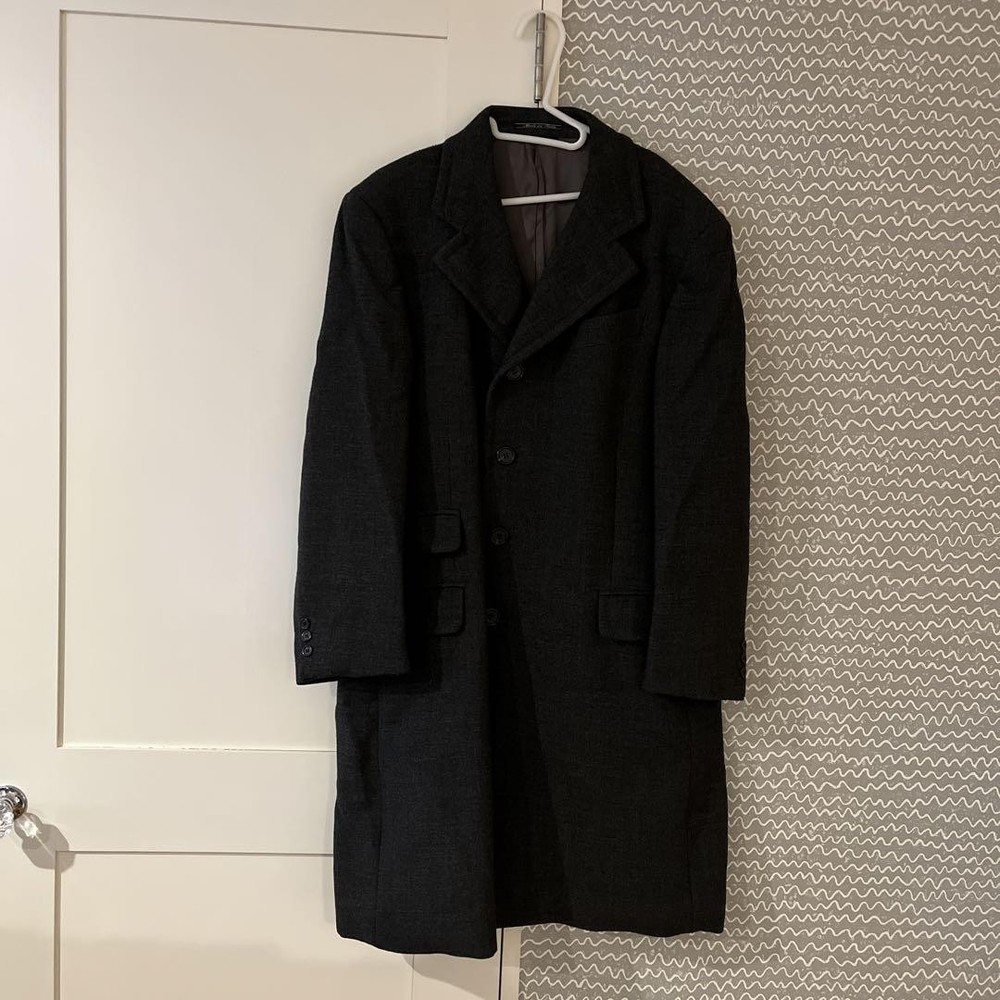 Fendi Long Coat Grey Tweed Vintage