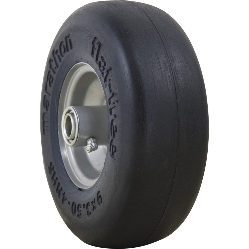 Marathon Tires Flat-Free Lawn Mower Tire, 3/4in. Bore, 9 x 3.50-4in.