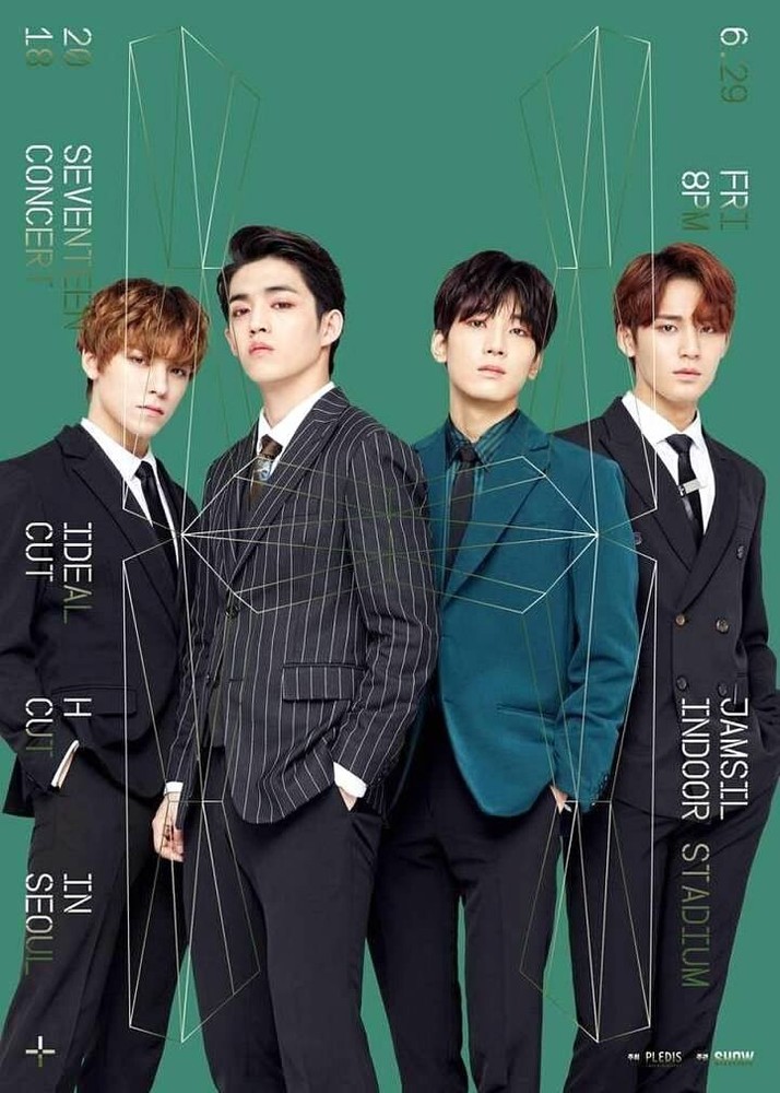 Seventeen Ideal Cut Kpop Hip Hop Team Concert Tour Poster Vernon S.Coups Wonwoo