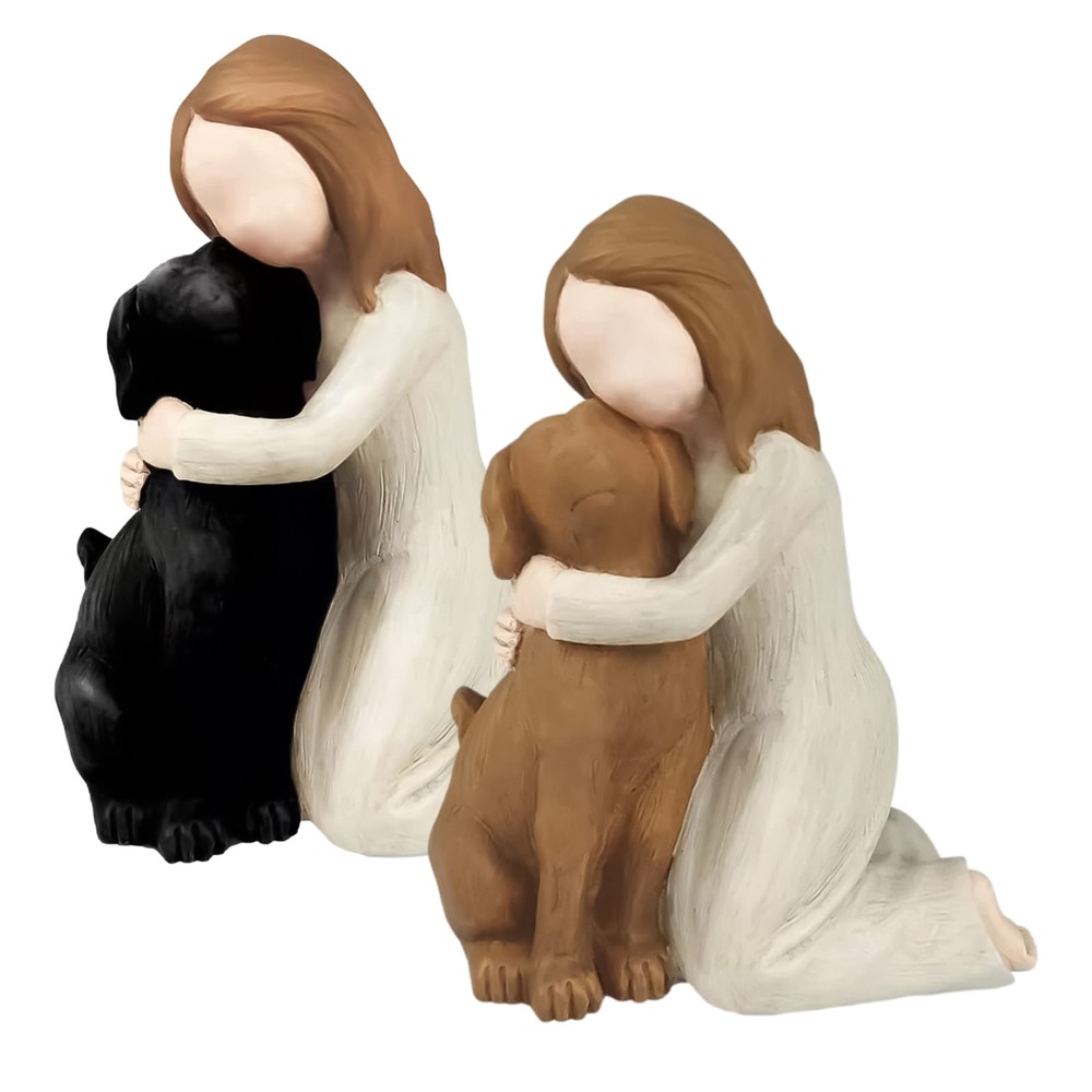 Dog Lovers Figurines Sculpture For Pet Memorial Home Decor, Dog Memorial Gifts