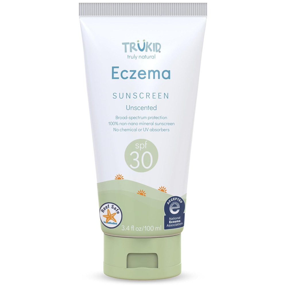 Eczema Mineral Sunscreen SPF 30 - All Natural Kids & Baby Sunscreen for Face & B