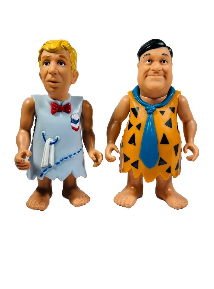 The Flintstones Fred Flintstone & Barney Rubble Figure Lot John Goodman Mattel
