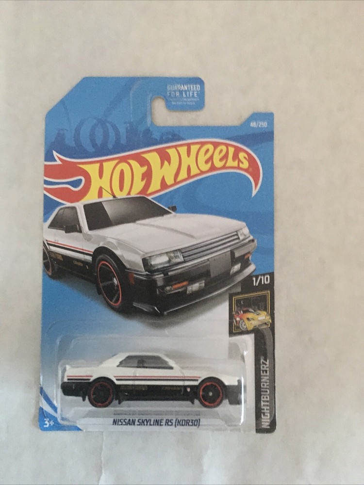 2019 Hot Wheels #48/250 Nightburnerz NISSAN SKYLINE RS (KDR30) White w/Black