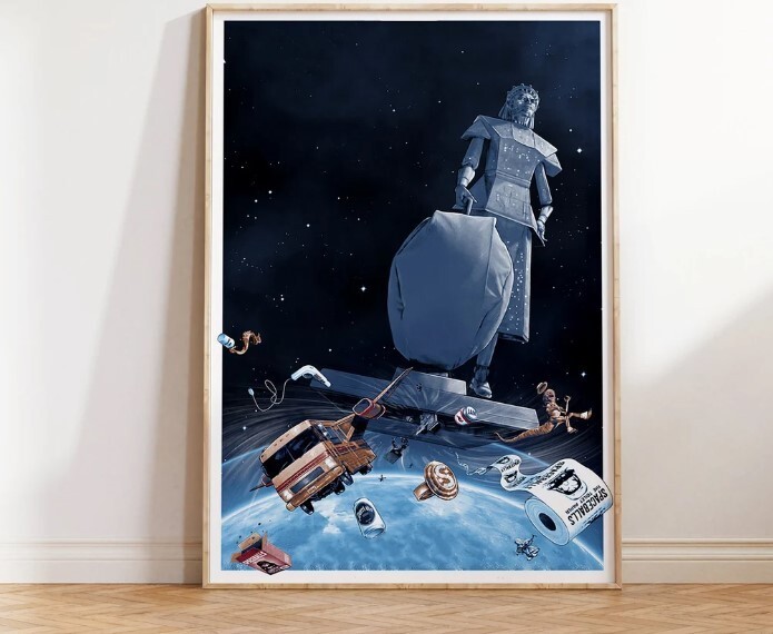 Star Wars Spaceballs Crossover Poster, Sci-Fi Comedy Wall Art 9