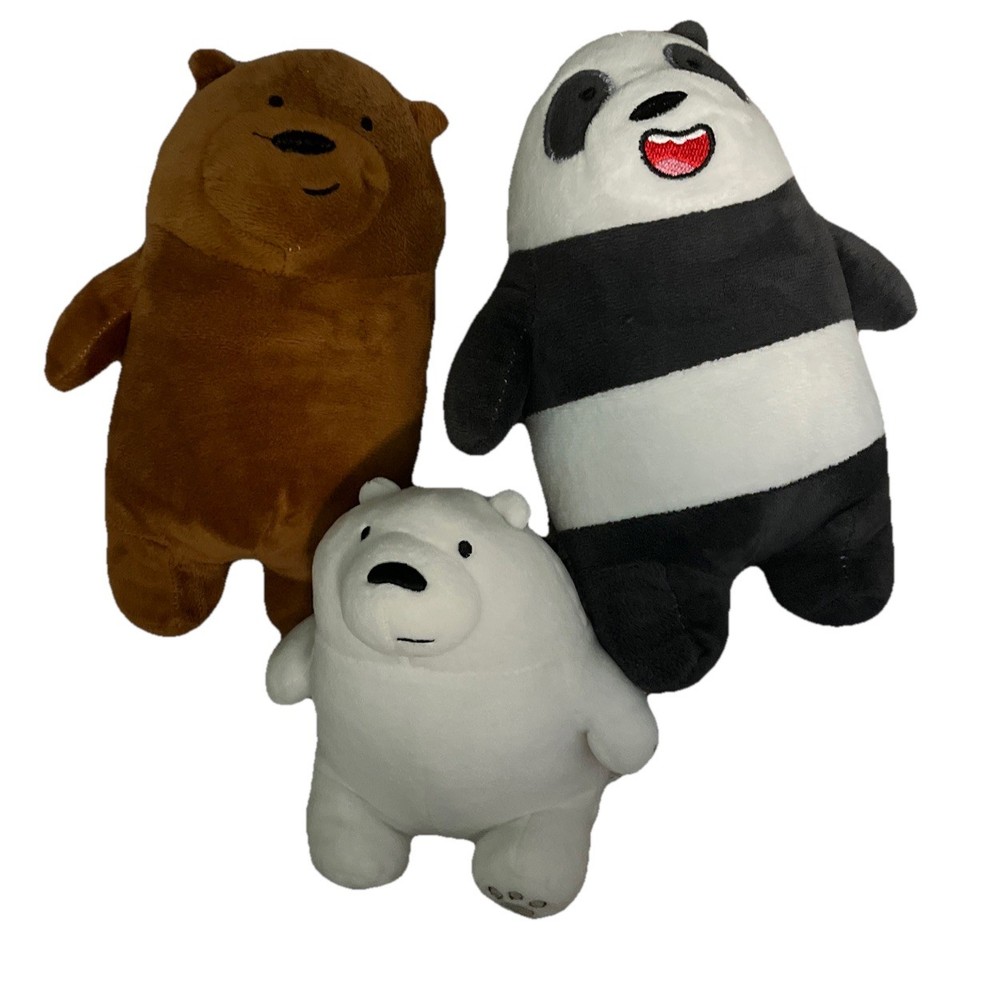 We Bare Bears 3-Piece Set with 2 Window Clings and 1 Plush Toy