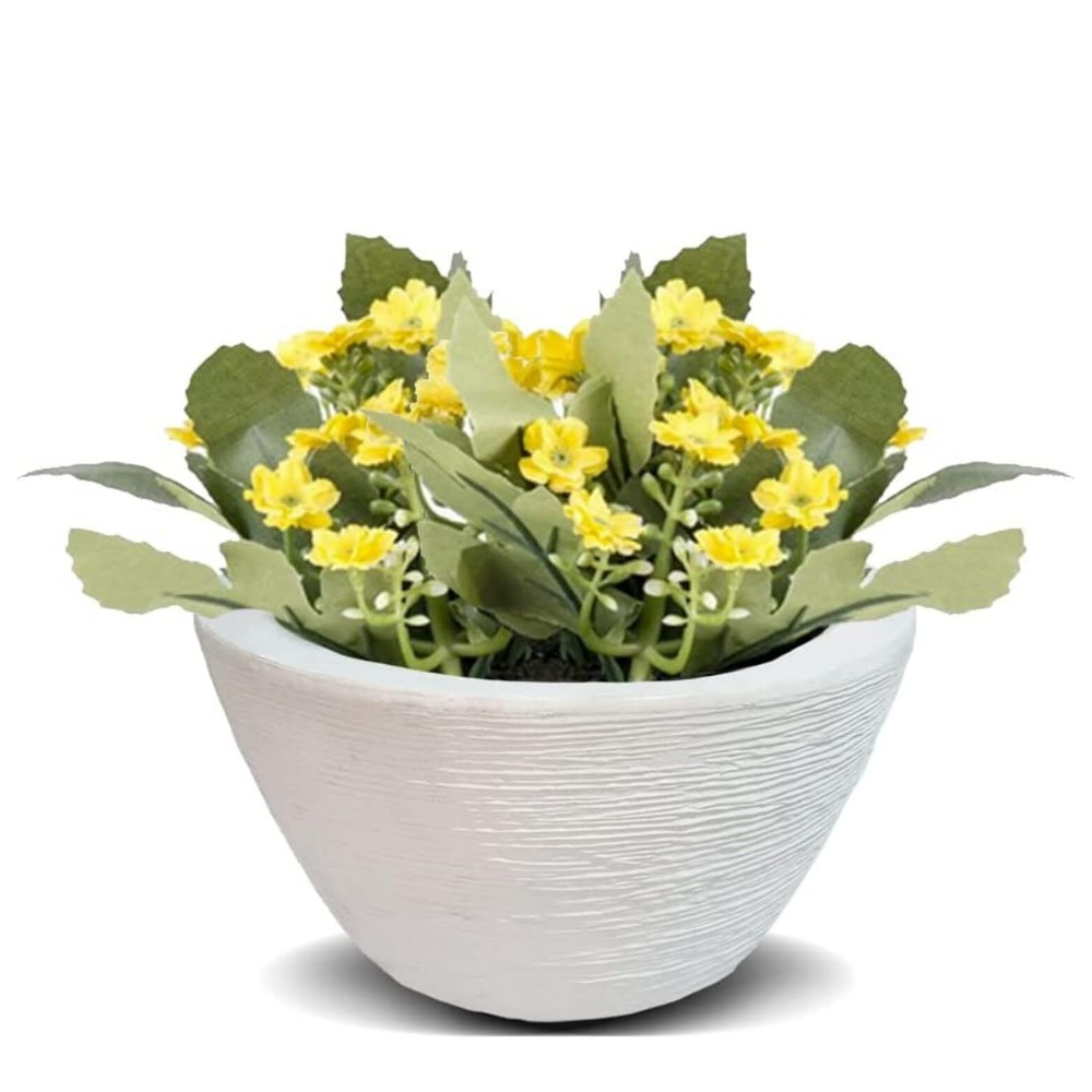 Elly Decor Hanging Planter 11x6 in. Pot with Rope Striped Design Decorative f...