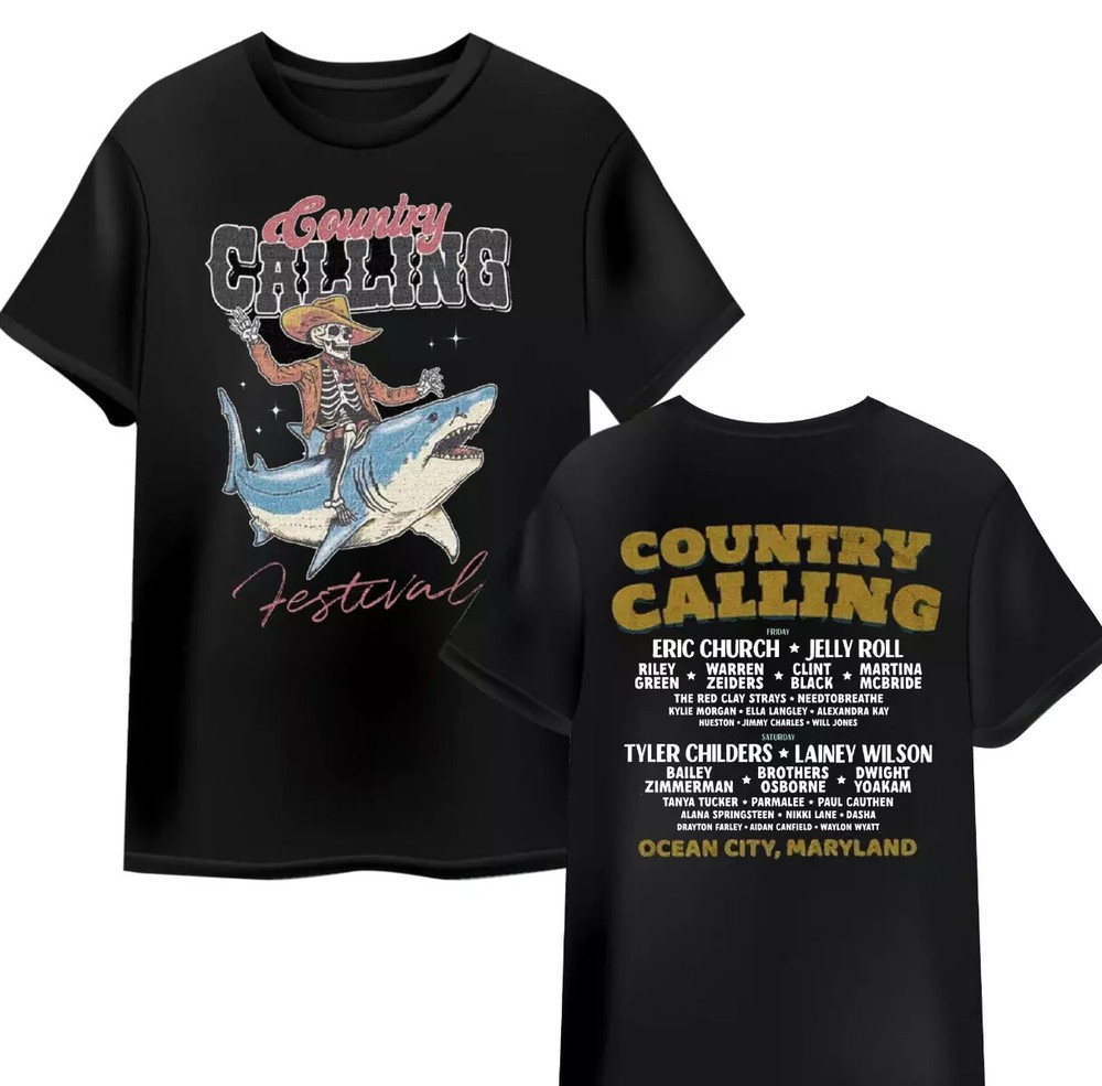 Country Calling Ocean City, Md On October 4-5, 2024 Two Sided T-Shirt