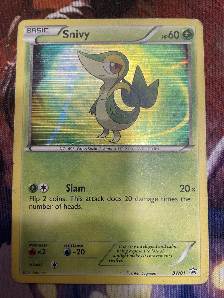 Pokemon Snivy BW01 Black Star Promo Holo LP