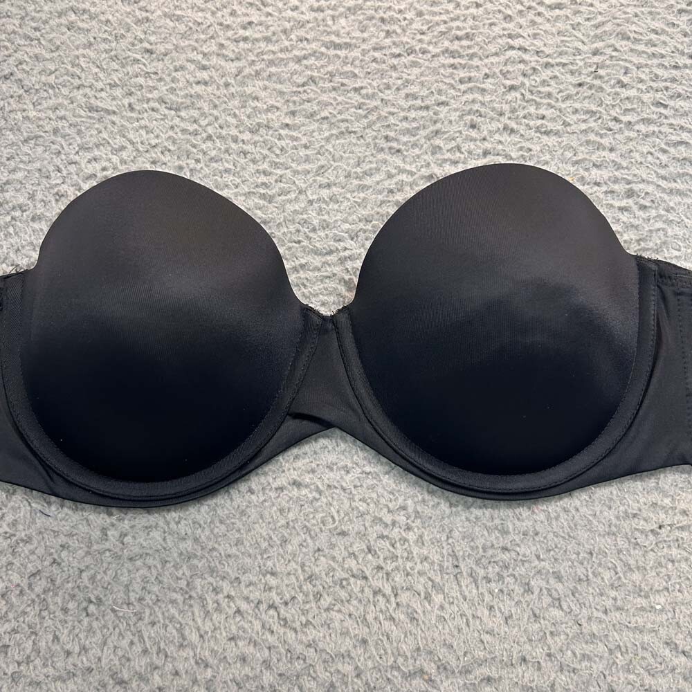 Maidenform Bra 36D Push Up Bra 6990  Strapless Black