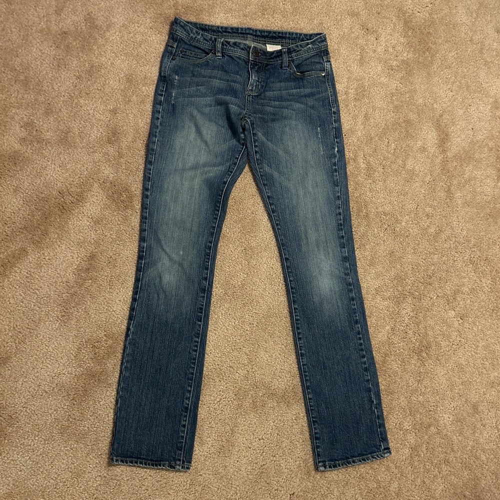 Women’s Junior Size 5 Volcom Stone Straight Denim Blue Jeans.  30x32