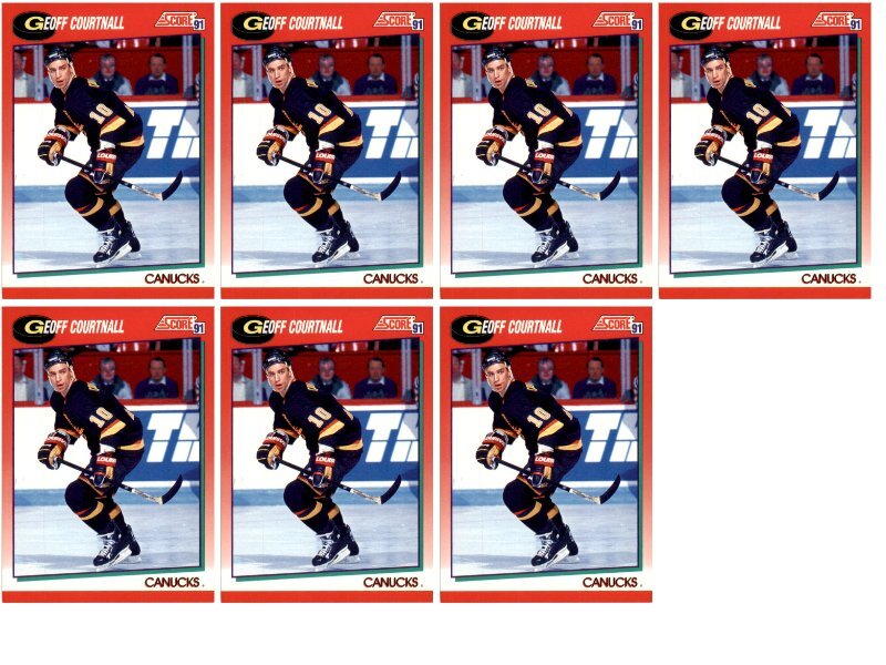 (7) 1991 Score Canadian #150 Geoff Courtnall Vancouver Canucks Card Lot