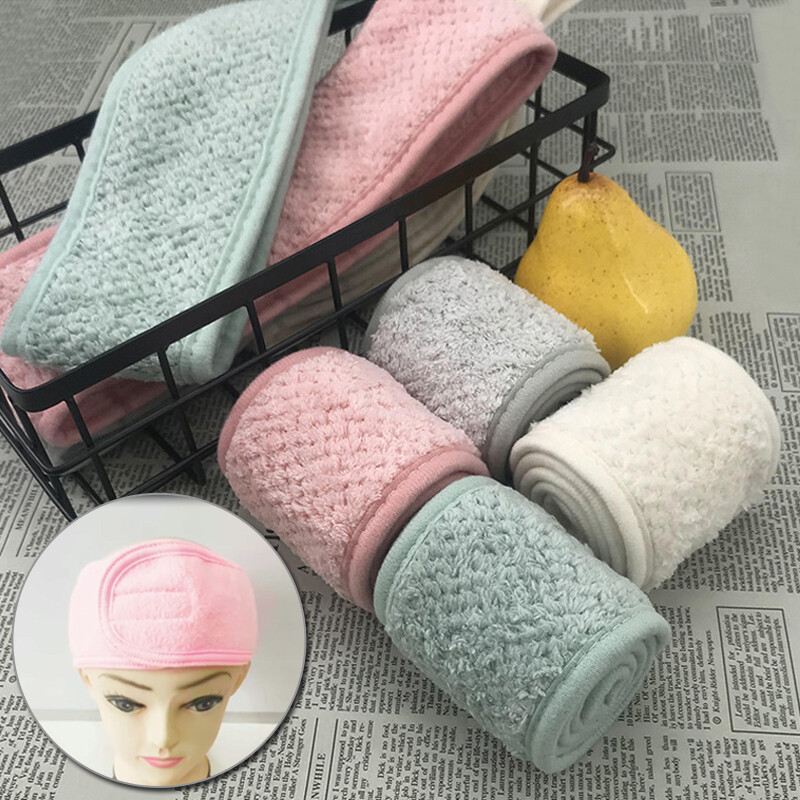 Adjustable Cotton Spa Headband for Yoga Makeup Hair and Face Towel Wrap  
