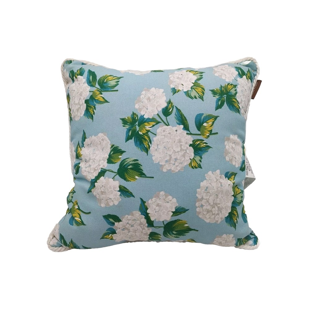 Allen Roth 16x16 Indoor Outdoor Floral Blue Accent Pillows for Patio  