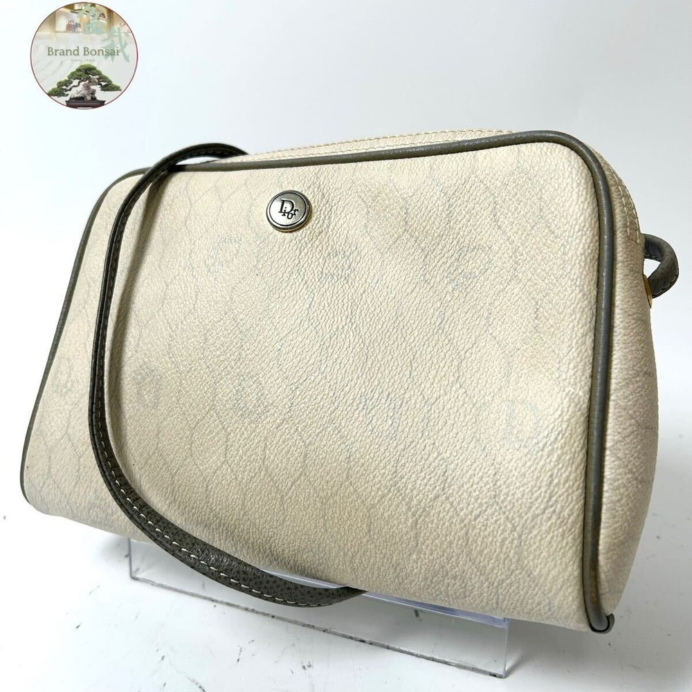 Dior Honeycomb PVC Shoulder Bag in Beige Authentic Luxury