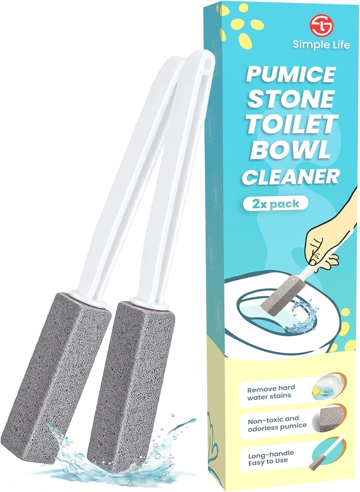 Eco-Friendly Pumice Stone Toilet Cleaner with Extra Long Handle for Easy Scrubbing