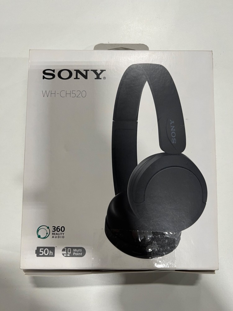 Sony WH-CH520 Wireless Over-Ear Headphones in Black with Long Battery Life