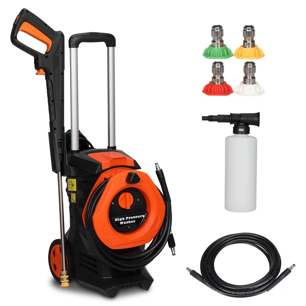 110V 1400W Orange Electric Pressure Washer 203A High Power Cleaner