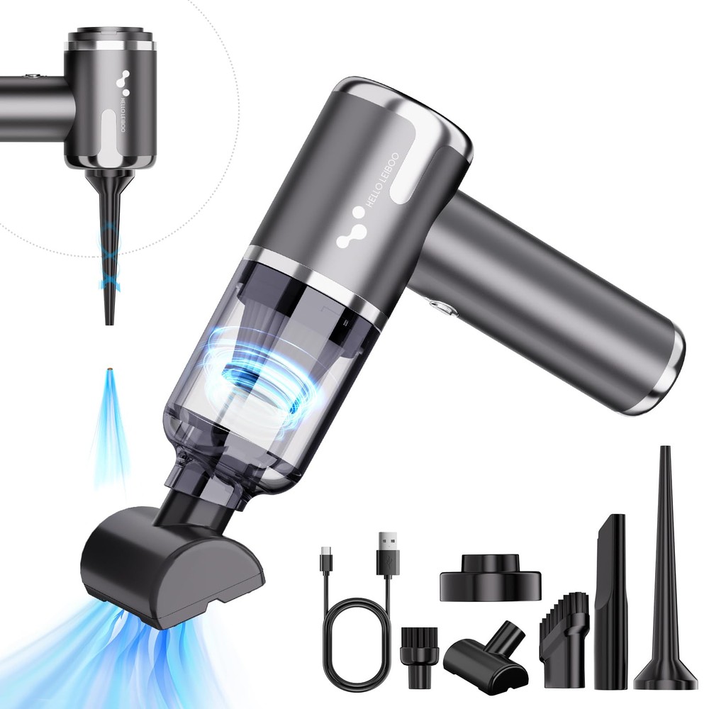 Mini Vacuum Cleaner 8000PA Handheld Vacuum Cordless 3 in 1 Portable Car Vacuu...