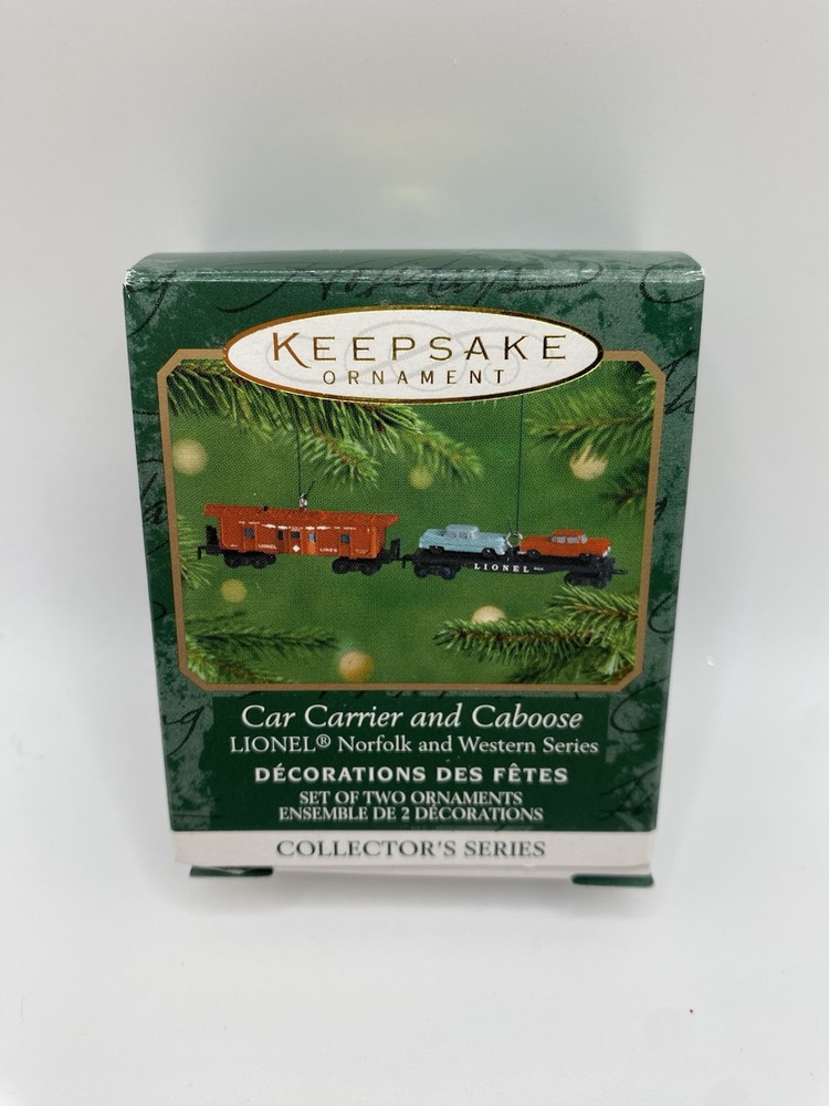 2001 Hallmark Keepsake Miniature Lionel Car Carrier & Caboose Brand New Unopened