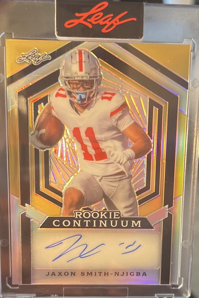 Jaxon Smith-Njigba JSN 2023 Leaf Rookie Continuum AUTO RC SSP /68🔥📈 Seahawks