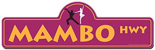 Mambo Street Sign | Indoor/Outdoor | Funny Home Decor for Garages, Living Roo...