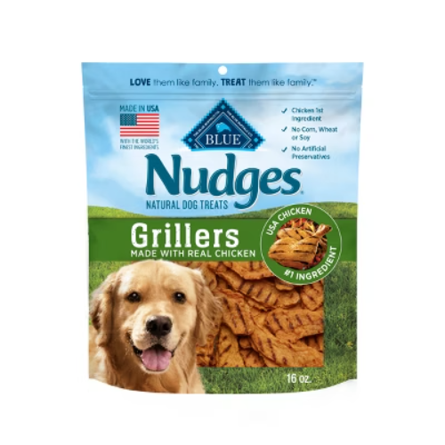 Blue Buffalo Nudges Grillers Chicken Dog Treats 16oz Natural Recipe
