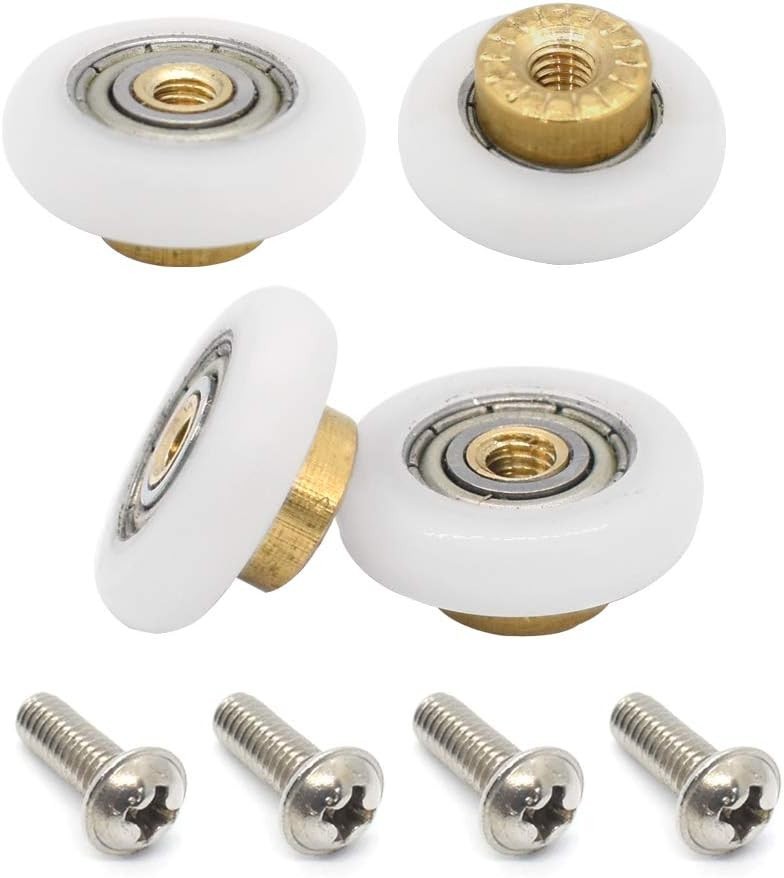 4PCS Shower Door Rollers Runners Wheels Replacement Part Bathroom Glass Door Run